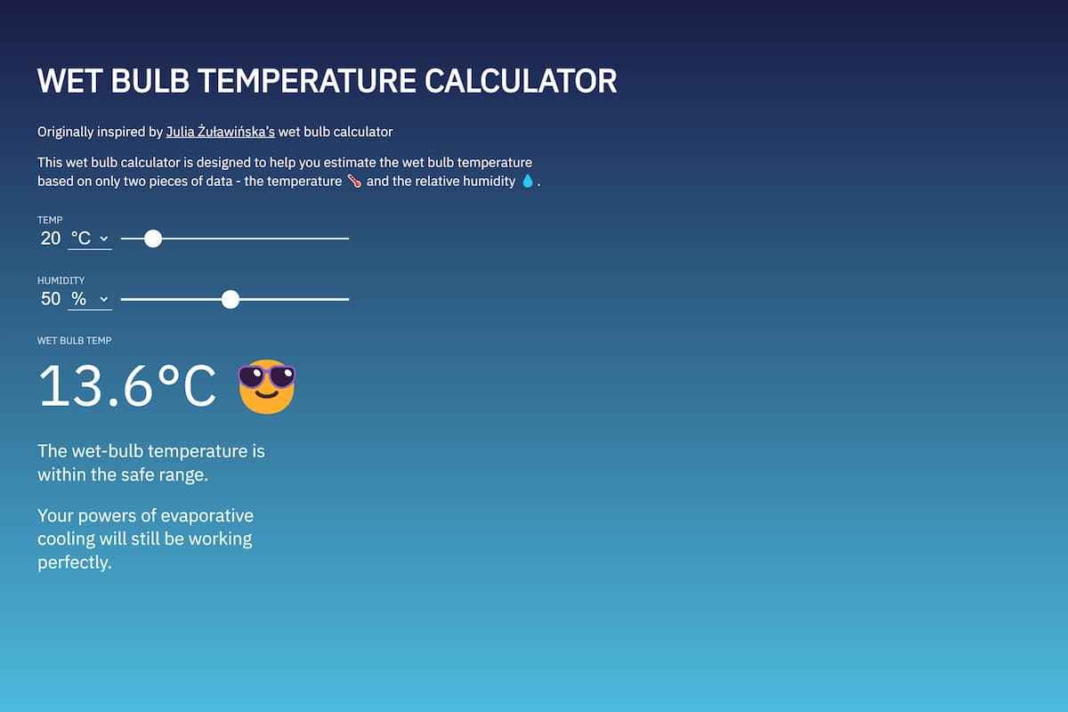 Calculateur de Bulbe Humide