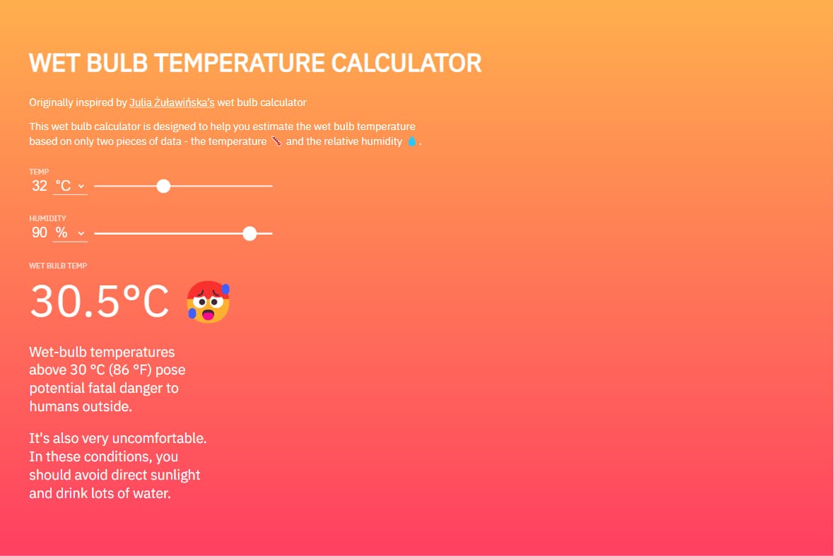 Wet Bulb Calculator